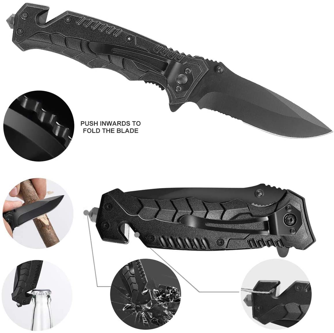 Survivalset compleet - survivaltools voor buiten inclusief paracord, lamp, fluitje, vuurstaal