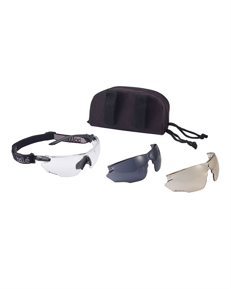 Ausverkauf: Ballistische Brille Bollé® ′Combat′ Schwarz - Platinumbeschichtet