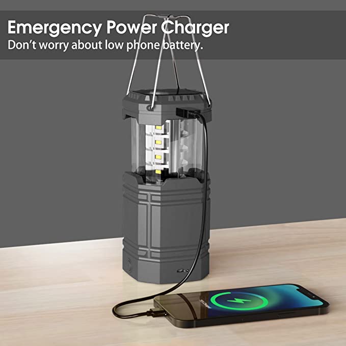 Lanterne solaire à manivelle de camping, lampe de poche LED ultra lumineuse portable, 30 à 35 heures d'autonomie, chargeur USB, banque d'alimentation 3000 mAh, lanterne électronique extérieure, lecture de randonnée, urgence