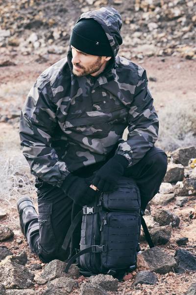 Rugzak Molle US Combat Backpack Zwart Tactische Lasercut PATCH medium