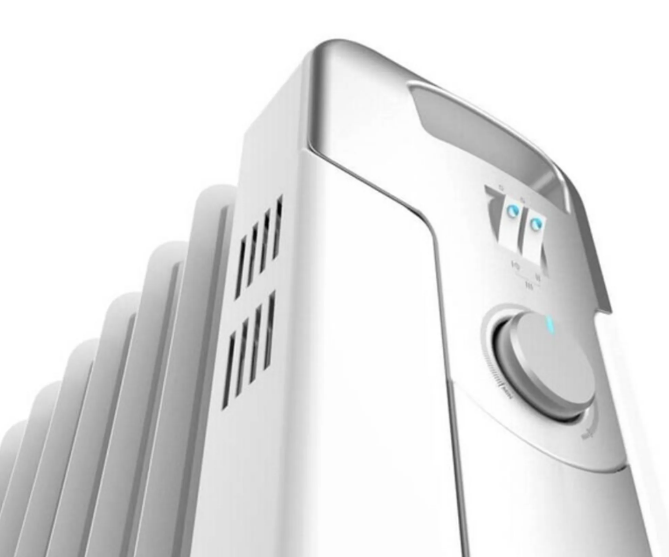 Radiateur d'huile - chauffage d'urgence par radiateur d'huile - puissance 1500W - 3 réglages de chaleur - chauffage d'urgence de radiateur blanc