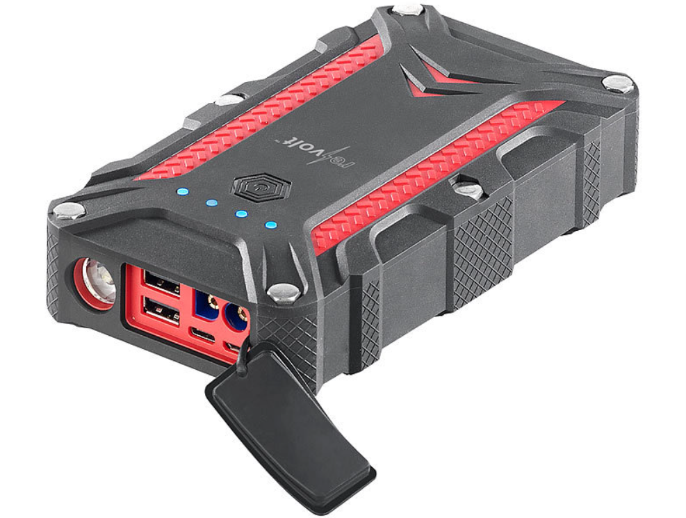 2 in 1: powerbank en auto-jumpstarter - 12 Ah - 1.200 A - krachtcentrale - noodstroom - noodstarter - autostarter - auto-jumpstarter - jumpstarter - noodjumpstarter - Autostark - noodstroomvoorziening