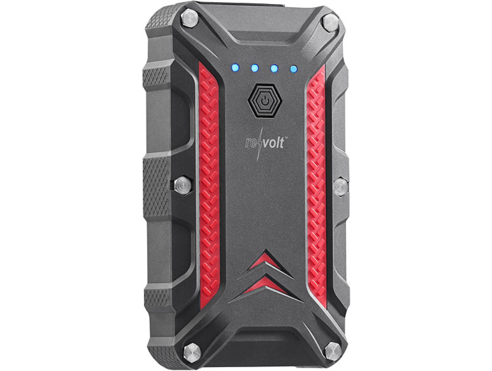 2 in 1: powerbank en auto-jumpstarter - 12 Ah - 1.200 A - krachtcentrale - noodstroom - noodstarter - autostarter - auto-jumpstarter - jumpstarter - noodjumpstarter - Autostark - noodstroomvoorziening