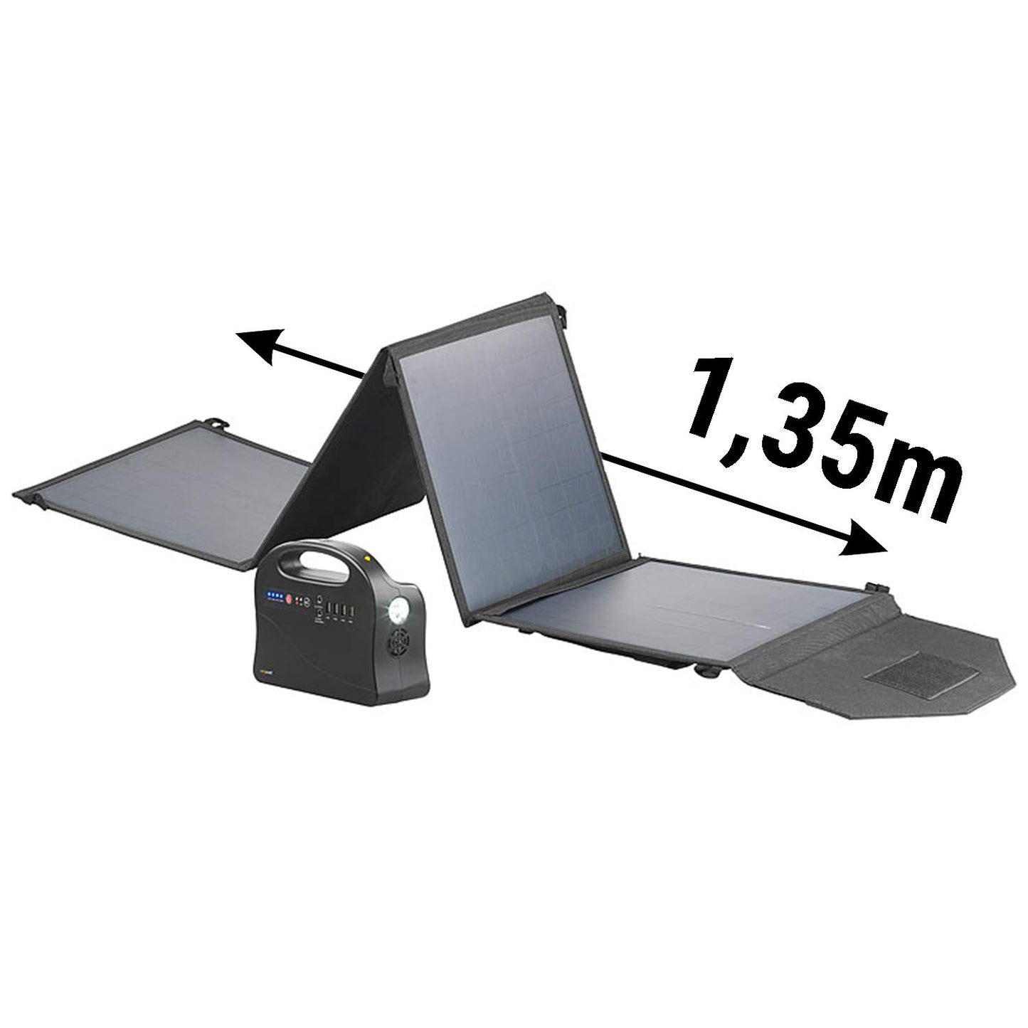 Banque d'alimentation de secours de qualité supérieure avec grands panneaux solaires 30000 mAh et centrale électrique de 120 watts avec prise