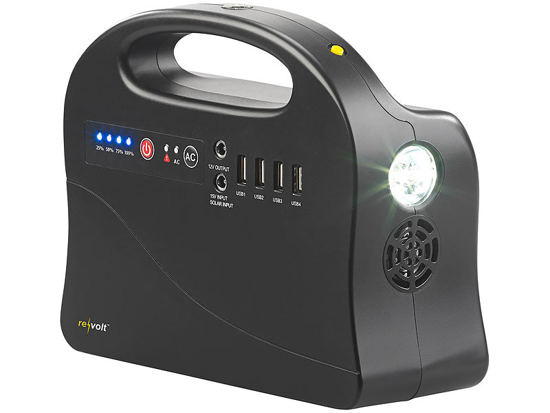 Banque d'alimentation de secours de qualité supérieure avec grands panneaux solaires 30000 mAh et centrale électrique de 120 watts avec prise