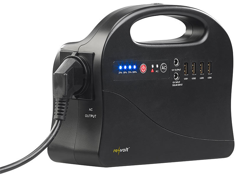 Banque d'alimentation de secours de qualité supérieure avec grands panneaux solaires 30000 mAh et centrale électrique de 120 watts avec prise