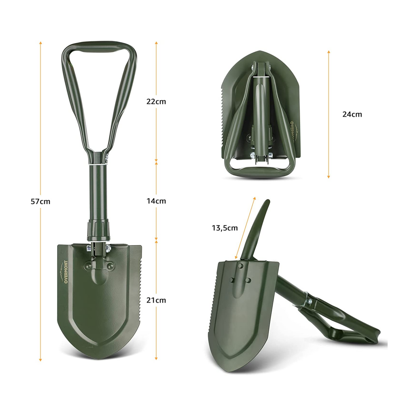 Pelle pliante Bundeswehr avec pioche - Bw Spaten Schippe pliable