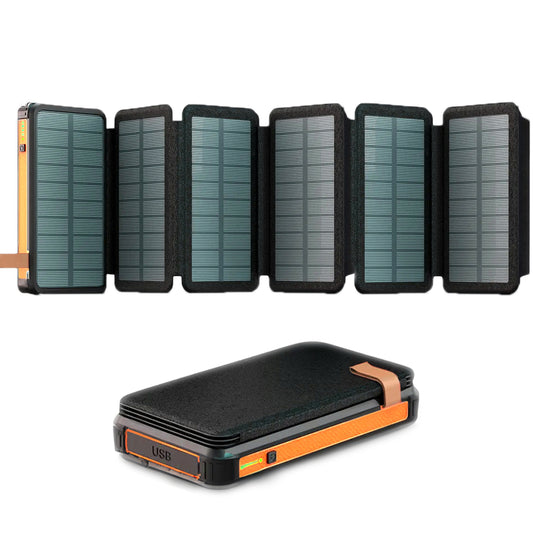 Solar Powerbank Extreme 2.0 - 6 opvouwbare panelen - Winnaar USB-C snellaadtest met 25000mAh