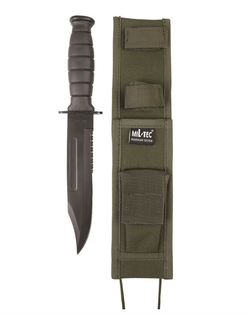 Couteau de survie style BW avec fourreau olive