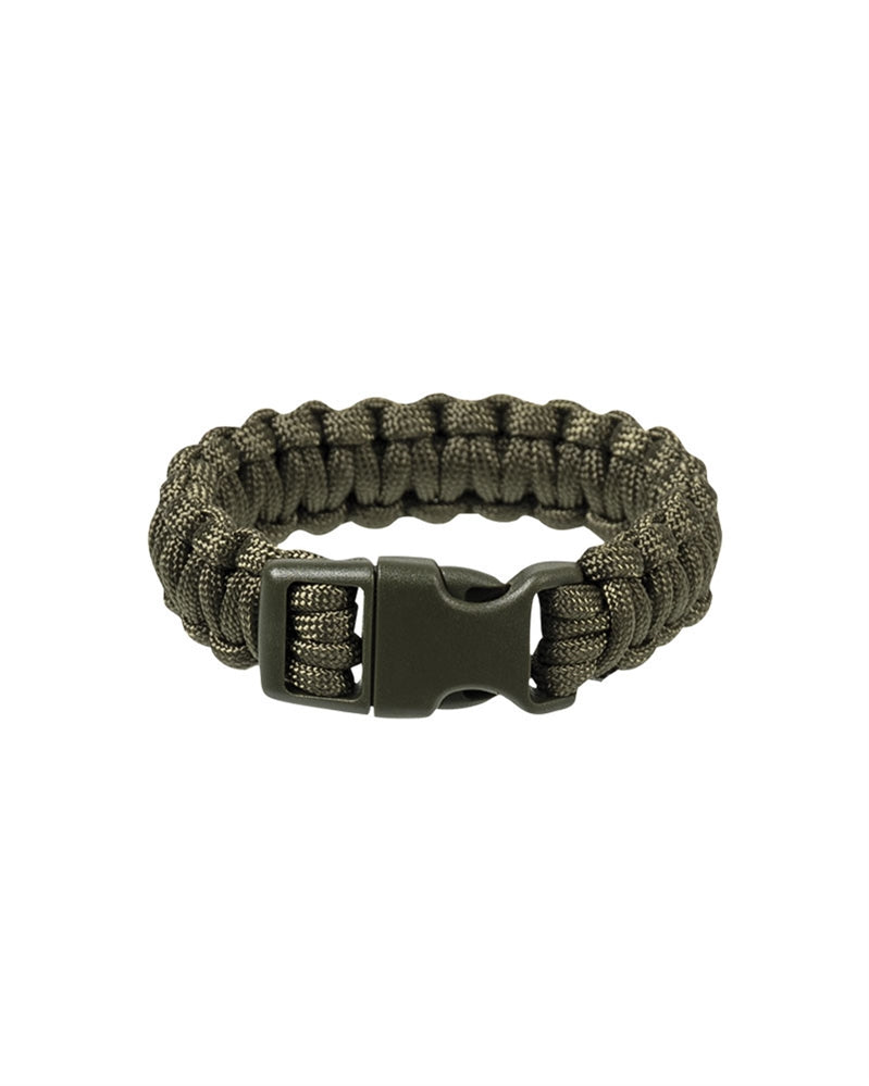 Bracelet paracorde avec fermoir clip 22mm olive