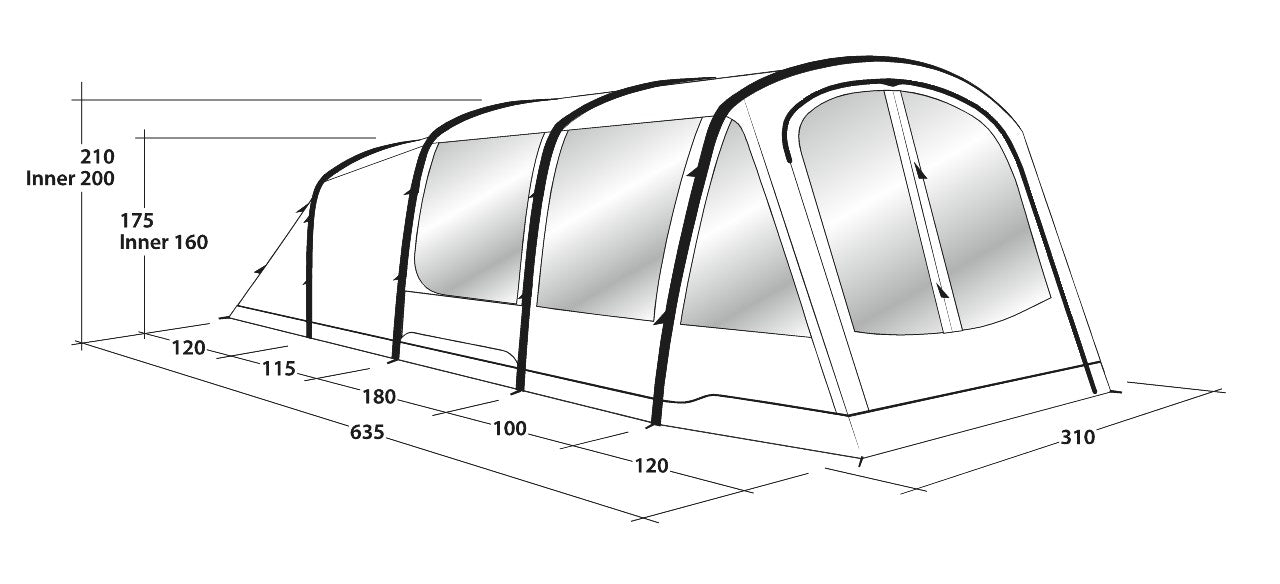 Tunnelzelt Parkdale für 4 Personen