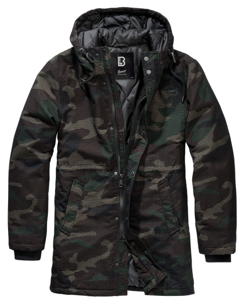 Parka met rastercamouflage