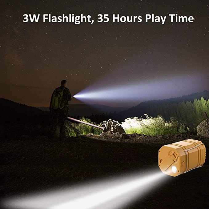 Lanterne solaire à manivelle de camping, lampe de poche LED ultra lumineuse portable, 30 à 35 heures d'autonomie, chargeur USB, banque d'alimentation 3000 mAh, lanterne électronique extérieure, lecture de randonnée, urgence