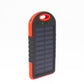Solar Powerbank Premium zonnepaneel met powerbank, lamp en 2x USB out - noodstroom direct opladen met de zon