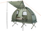 4 in 1 tent inclusief veldbed, winterslaapzak, matras en zonwering - voorbereid op noodsituaties - noodtent - kampeer-/kampeeruitrusting