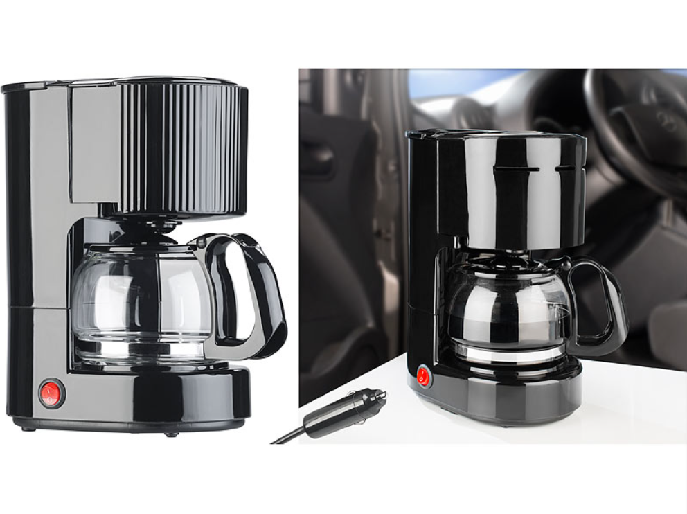 Premium koffiemachine voor onderweg - autofilterkoffiemachine - 12 V/170 W - maximaal drie kopjes - 650 ml - noodkoffie - mobiele koffiemachine - nooddrankje