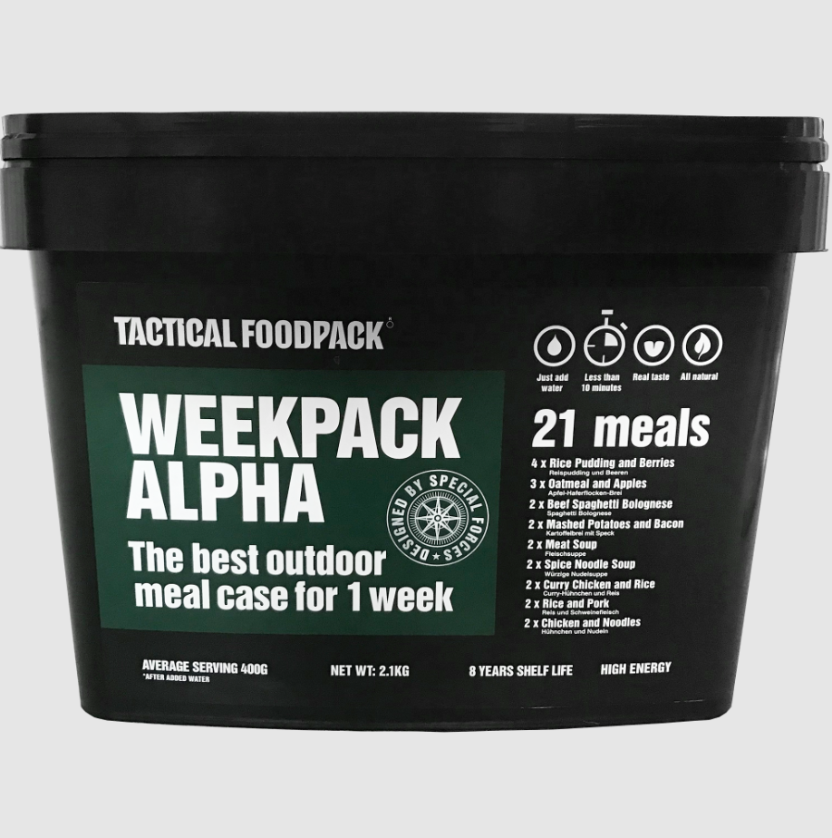 Tactical Foodpack Premium Wochenpack -  Alpha -  2080 Gramm - 21 Mahlzeiten