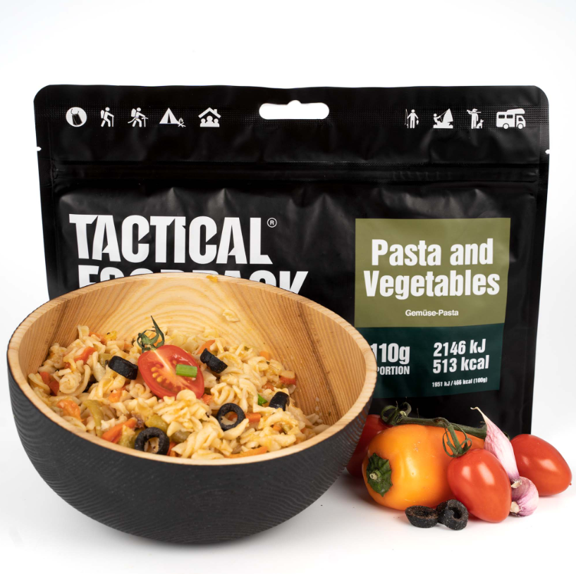 Plantaardige pasta - 110 gram - hoofdgerecht/hoofdgerecht - maaltijd - noodrantsoen/noodvoedsel - noodrantsoen/noodvoorraad - noodpakket/voedselpakket - voedselrantsoen - overlevingsrantsoen - overlevingsvoedsel - voedingsstoffen/voedsel