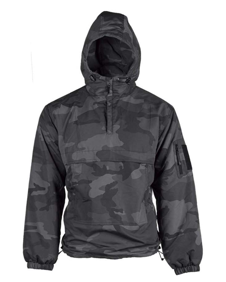 Winterjas/anorak donkere camouflage