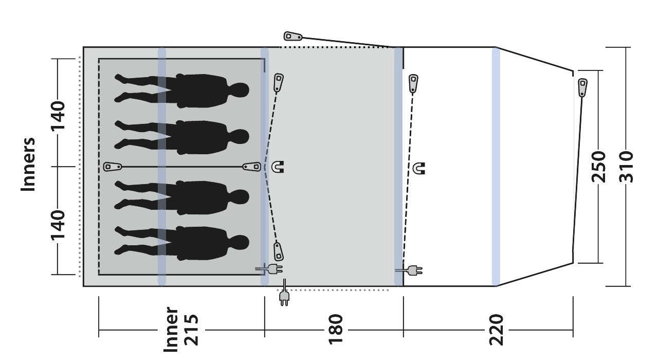 Parkdale tunneltent voor 4 personen