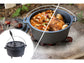 Dutch Oven 3l - marmite en fonte pour l'extérieur et le camping